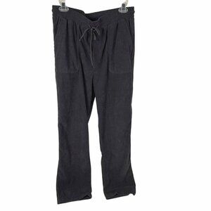 Women's Corduroy Joggers Pull-On Stretch Comfy Lounge Pants Gray Size L